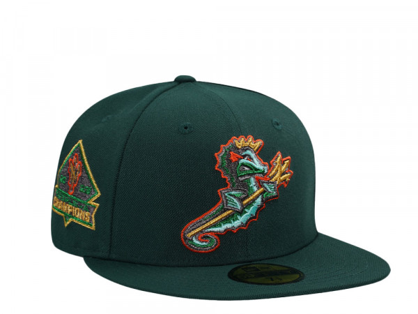 New Era Norfolk Tides Triple A Champions Green Metallic Edition 59Fifty Fitted Cap