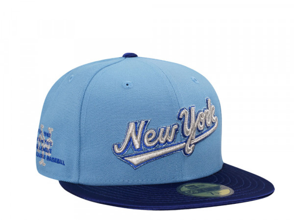 New Era New York Mets Spring Blue Satin Brim Two Tone Edition 59Fifty Fitted Cap