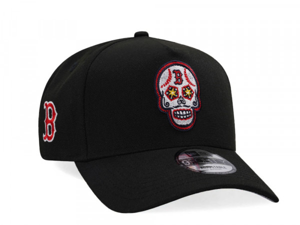 New Era Boston Red Sox Skull Black Classic Edition A Frame 9Forty Snapback Cap