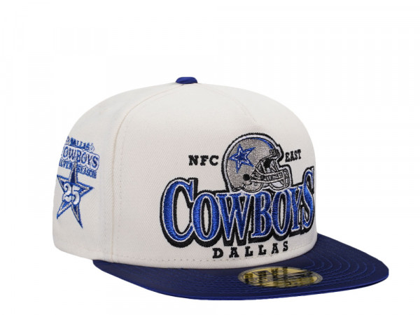 New Era Dallas Cowboys 25 Seasons Satin Brim Two Tone Edition 59Fifty AFrame Fitted Cap