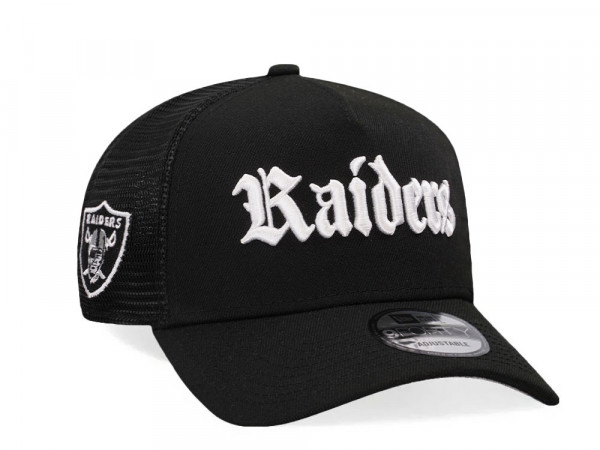 New Era Las Vegas Raiders Black Trucker A Frame 9Forty Snapback Cap