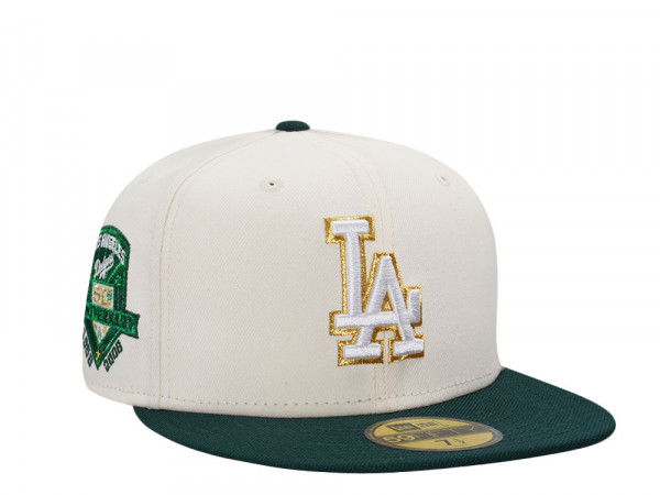 New Era Los Angeles Dodgers 50th Anniversary Chrome Gold Two Tone Edition 59Fifty Fitted Cap