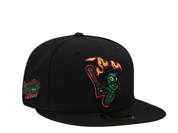 New Era Great Lakes Loons Pepinillos Picantes Black Throwback Edition 59Fifty Fitted Cap