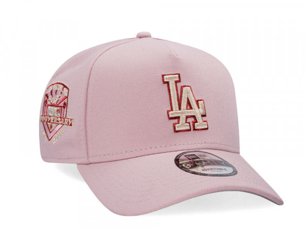 New Era Los Angeles Dodgers 50th Anniversary Pink Rouge Edition A Frame 9Forty Snapback Cap