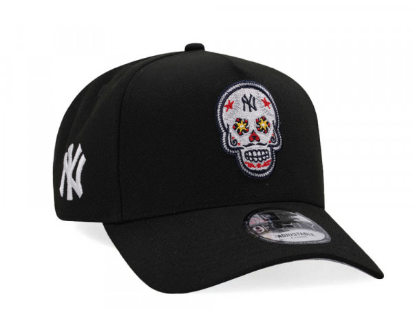 New Era New York Yankees Skull Black Classic Edition A Frame 9Forty Snapback Cap