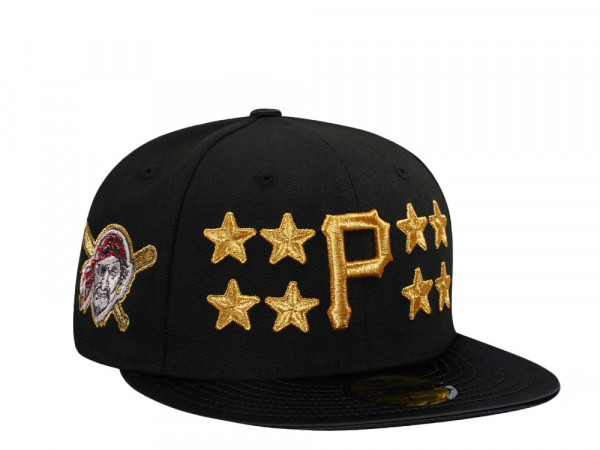 New Era Pittsburgh Pirates Black Satin Brim Prime Edition 59Fifty Fitted Cap