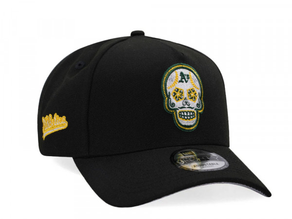 New Era Oakland Athletics Skull Black Classic Edition A Frame 9Forty Snapback Cap