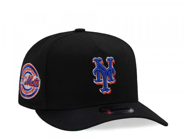 New Era New York Mets World Champions Black Throwback Edition A Frame 9Fifty Snapback Cap