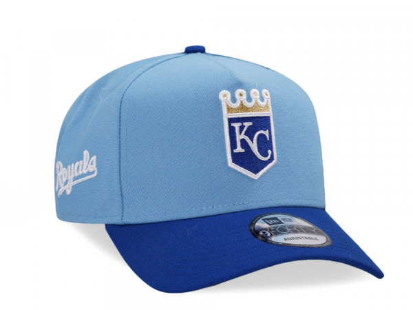 New Era Kansas City Royals Sky Blue Two Tone  9Forty A Frame Snapback Cap